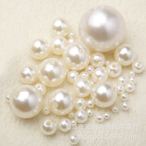<b>Abs</b> Imitation Pearl Beads 5mm Round Loose For Necklace Making Colorfast Frosted Plastic - Product Image 2