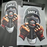 Ventes directes d'usine lavable Durable transferts thermocollants T-Shirts autocollant DTF presse Logo Service d'impression presse à chaud autocollant