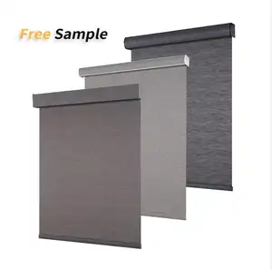 Roller Blinds Polyester Blackout Motorized Smart <strong>Curtain</strong> Window Cordless Roller Blinds Shades - Product Image 1