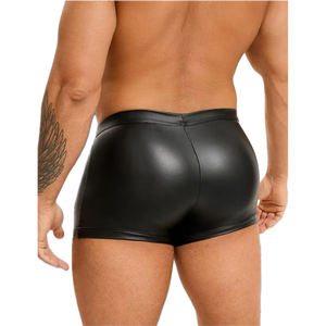 Tanga para hombre, calzoncillos negros con remaches de piel sintética, calzoncillos triangulares Punk, bragas para hombre, lencería <span class=keywords><strong>Gay</strong></span> - Product Image 6
