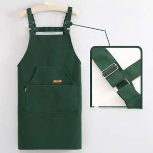Home Cleaning Products <b>Canvas</b> Kitchen <b>Apron</b> Custom logo Washable <b>Canvas</b> Fabric Cross Back <b>Canvas</b> Barista <b>Apron</b> - Product Image 5