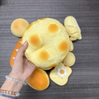 Mainan Fidget Roti Panggang Lembut PU Lucu Slow Rise, Kenyal dan Empuk untuk Menghilangkan Stres