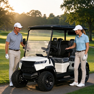 Carrito de Golf Eléctrico de 4 Plazas Todoterreno con Parabrisas y Altavoces, Color Personalizado Disponible - Product Image 1