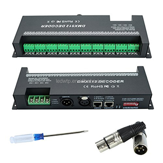 30 Channels DMX512 Multi-channel Decoder 30x2A 12V 24V Led Rgb Rgbw Strip Dmx512 Dmx Decoder