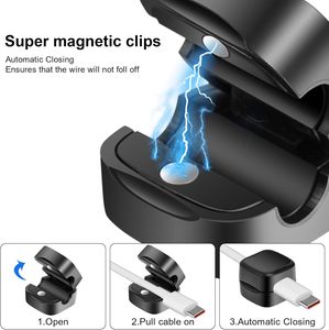 Soporte Magnético para Cables, Organizador de Cables con Adhesivo Fuerte, Gestión de Cables para Escritorio, Clips para Cables de Electrodomésticos, Bolsa para Cables - Product Image 5