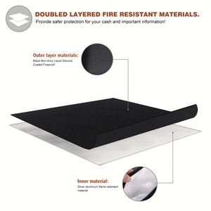 Product Student Home Portable Money Wallet Fireproof Waterproof Valuables <b>Document</b> Card <b>Bags</b> - Product Image 3