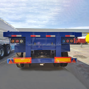 Novo Usado 30 40 Toneladas 60 Toneladas 3 4 Eixos 40ft feet 45ft 50ft Container <span class=keywords><strong>Trailer</strong></span> Flatbed Semi Trailers - Product Image 4