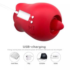 Clit Sucker Klitoris <span class=keywords><strong>stimulator</strong></span> Rose Sexspielzeug Zunge Vibrant Licker Doppelseitiger Rose Vibrator USB Wiederauf ladbar Wasserdicht für - Product Image 6