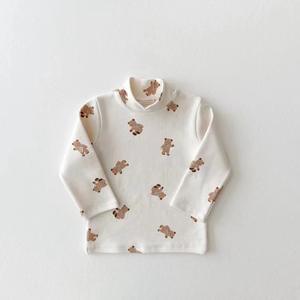 เสื้อยืดแขนยาวคอเต่าครึ่งตัวสำหรับเด็กทารก ฤดูใบไม้ผลิและฤดูใบไม้ร่วง เนื้อผ้านุ่ม - Product Image 4