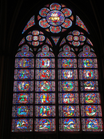 Vitrail Verre coloré Fenêtres en verre Fenêtres Style médiéval Fenêtre Art Panneaux Art Graphisme Acier inoxydable Horizontal