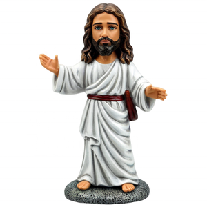 Figurine Bobblehead Jésus Faite à la Main en Résine Étanche Sculptée à la Main Décoration Maison Taille/Couleur Personnalisable TV/Cinéma/Sports - Product Image 1
