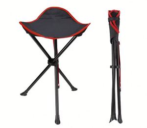 Outdoor Fold Modern Style Portable Tripod <b>Stool</b> Iron Chair for <b>Garden</b> Beach Picnic Gym Camping - Product Image 1