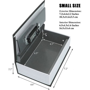 Shuaima Book-Shape Hidden Safe with Combination <strong>Lock</strong> for Cash &amp; Jewelry Real Paper Spine Steel Box Inside Book Shelves &amp; Hotels - Product Image 4