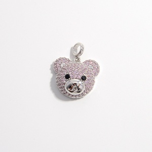 Colgante de Cabeza de Oso de Peluche con Diamantes de Colores para Mujer, Estilo Instagram, Accesorios de Joyería DIY - Product Image 4