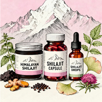 Complément Alimentaire Lifeworth Shilajit en Bâtonnets de Miel avec Safran, Shatavari et Arôme Fraise, Marque Privée OEM