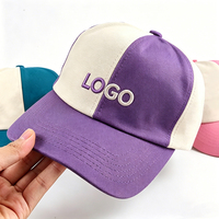 Gorra de Béisbol Casual de Uso Diario, Ajustable, Sin Estructura, de Sarga de Algodón de Dos Tonos con Logotipo Bordado Personalizado en Dos Colores