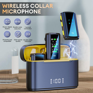 Microphone Lavalier SX28 pour Streaming en Direct, <span class=keywords><strong>Enregistrement</strong></span> sur Carte TF, Surveillance en Temps Réel, Micro 2.4GHz pour Appareil Photo, <span class=keywords><strong>PC</strong></span>, Téléphone, Carte <span class=keywords><strong>Son</strong></span> - Product Image 4