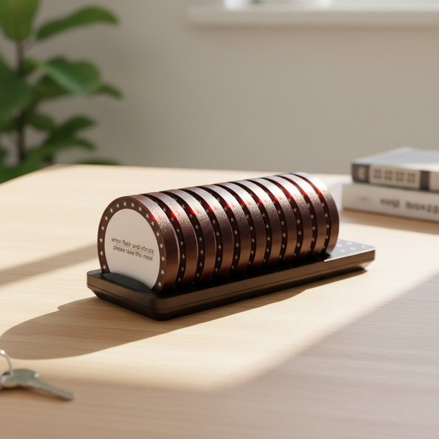 Wireless Guest Queuing System - Restaurant Call Pager Vibrator Coaster Buzzers for Food Trucks Cafes Bars Hotels