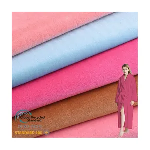 cheap 100 Polyester one side brush velour Fabric 330gsm super soft velvet Knit Fabric sleepwear home textile