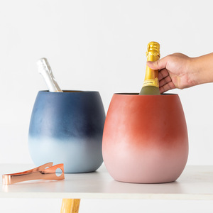 <span class=keywords><strong>Seau</strong></span> <span class=keywords><strong>à</strong></span> glace portable 5L en acier inoxydable thermolaqué pour bouteilles de vin ou de bière, idéal pour les fêtes modernes - Product Image 3