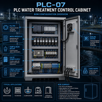 Armoire de commande PLC pour le traitement de l'eau, pour pompe, vanne, dosage, filtration, osmose inverse et système d'automatisation des eaux usées 24VDC 380V