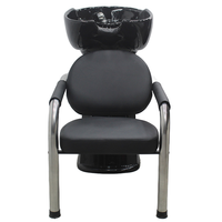 Fauteuil de lavage semi-inclinable pour salon de coiffure et barbier, avec jet d'eau intégré