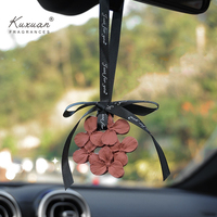 Nouvelle plaque en céramique arôme Sachets suspendus pierre parfumée fleur ruban huile essentielle naturelle voiture placard vêtements tiroir corde Type