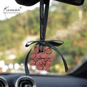 नई सिरेमिक प्लेट सुगंध सैशे लटकाए पत्थर के फूल रिबन प्राकृतिक आवश्यक तेल कार अलमारी कपड़े दराज रस्सी प्रकार - Product Image 3