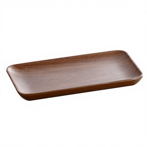 Bandeja de Servir Clásica de Madera Maciza para Cocina y Comedor, para Servir Aperitivos, Bebidas y Desayunos, 100 Piezas, No Tóxica y Duradera - Product Image 1