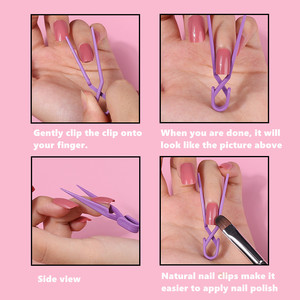 10 unidades/bolsa Clips de plástico para extensión rápida de uñas, protectores de dedos para manicura - Product Image 3