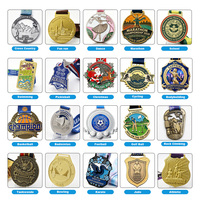 Médaille de compétition personnalisée 2D 3D de karaté, de boxe, de jiu-jitsu, de taekwondo, technique d'impression UV, technique de moulage, souvenir, médaille en métal
