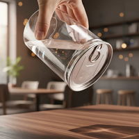 Stock d'usine disponible : Bouteille en plastique PET transparente ronde de 500 ml, à large ouverture, avec double couvercle, vide, pour aliments, bonbons, gâteaux et biscuits