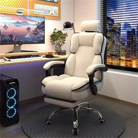 Chaise pivotante ergonomique à hauteur réglable pour bureau à domicile moderne Siège de levage à cadre en acier inoxydable Chaise de jeu sédentaire confortable
