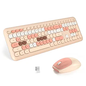MOFii New 2.4G Wireless Keyboard Mouse Combo With Mixed Colorful Injection Keycap