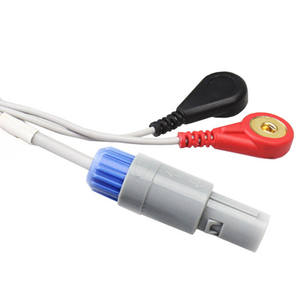 厂家供应4.0毫米母卡扣心电图电缆2导医用电缆 - Product Image 3