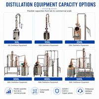 Alambic commercial de reflux en cuivre/acier inoxydable de 50 à 2000 litres pour la distillation de whisky et d'alcools – Équipement de distillation en gros