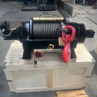 Treuil hydraulique de remorquage robuste 44000 lb/20 tonnes, bobine en acier, câble métallique, embrayage hydraulique à air, treuils à cabestan pour camion de remorquage, grue