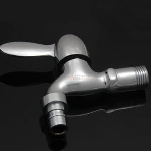 Grifo de Baño Crane Crown, Caño de 20 mm, Cromado, Apertura Rápida, Accesorio de Grifo de Agua Fría Individual - Product Image 1