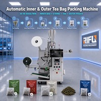 Machine automatique pour sachets de thé avec ficelle et étiquette, 20-40 sachets/min, pour thé noir, vert et infusions, en papier filtre, certifiée CE