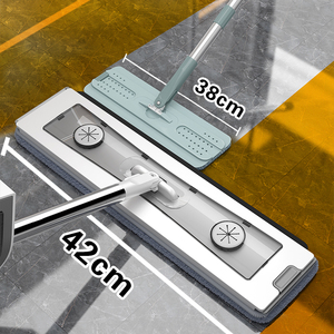 Xử Lý Ma Thuật Lau Sợi Nhỏ Tay Miễn Phí Quay Sàn Thiết Bị Làm Sạch <span class=keywords><strong>360</strong></span> Độ Khô Tái Sử Dụng Hình Chữ Nhật Lau Đầu Tự Động Cao - Product Image 4