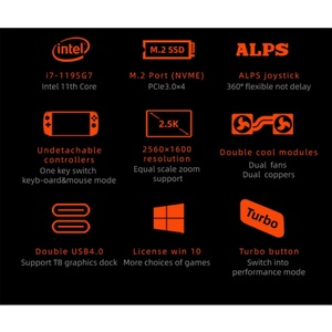 Consola de Videojuegos Portátil OneXPlayer 1S de 8.4 Pulgadas con Pantalla Táctil, I7 1195G7, 16GB de RAM y 1TB de SSD - Product Image 3
