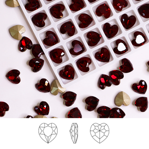 Paso Sico 3D, Muestras Gratuitas de Prendas, Cristales de Uñas al por Mayor, Cristales de Uñas de Cristal sin Fijación en Caliente, Bolsas Grandes, Cristales de Uñas de Cristal en Forma de Corazón Puntiagudo - Product Image 1