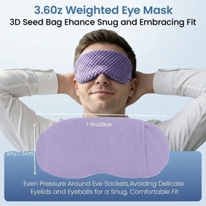 Máscara de Ojos de Lavanda y Semillas de Lino, Compresa Fría/Caliente Apta para Microondas, para Aliviar el Estrés - Product Image 4
