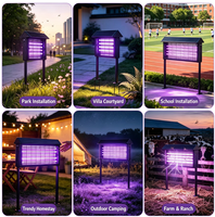 Lampe anti-moustiques LED solaire et rechargeable, contrôle par bouton, étanche IP54, pour jardins, barbecues extérieurs, vergers, grandes surfaces