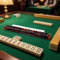 Poussoirs de Mahjong en Acrylique Effet Écaille de Tortue avec Conception Magnétique, Double Ensemble, Planche de Mahjong Américain pour l'Arrangement des Tuiles de Mahjong