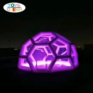 Miễn Phí Vận Chuyển DIA 3M LED Chiếu Sáng Inflatable Bóng Đá Bong Bóng Cắm Trại Lều Bong Bóng Cắm Trại Không Gian