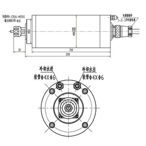 GDZ Spindle Motor GDZ80-1.5kw 1.5kw 24000rpm 80mm Water Cooled Three-Phase 220V <b>Engraving</b> <b>Machine</b> GDZ80-1.5 Just Tell Us What Yo - Product Image 3
