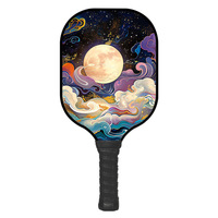 Kit de raquettes de pickleball personnalisées OEM colorées, design graphique rose et bleu, poignée absorbante, pour les sports de plein air
