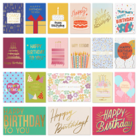 Cartes de vœux en gros OEM, lot de 20, avec dorure à chaud et enveloppes – Cartes cadeaux d'anniversaire de luxe vierges à l'intérieur, personnalisables et inscriptibles