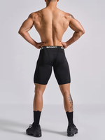 Shorts de sport en spandex pour hommes, motif GYM, shorts de performance ajustés pour la course à pied, le fitness et les tenues décontractées, adaptés au sport